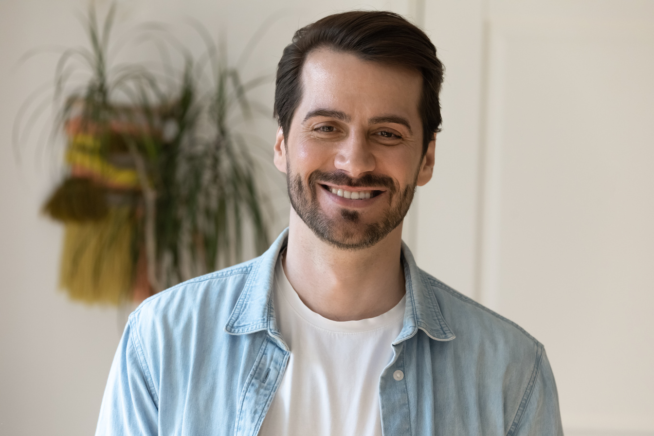 Profile picture of happy Caucasian man smiling